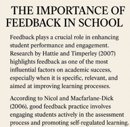 L'importance du feed-back à l'école